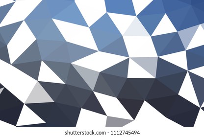 Dark BLUE vector hexagon mosaic triangle mosaic. Colorful illustration in abstract style with gradient. A new texture for your design.