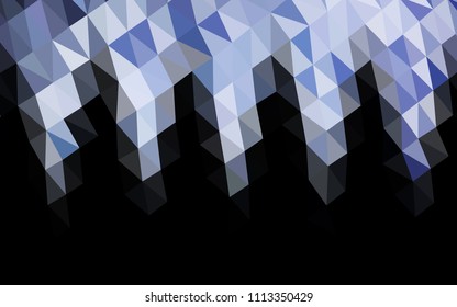 Dark BLUE vector hexagon mosaic texture. Colorful abstract illustration with gradient. The template can be used as a background for cell phones.