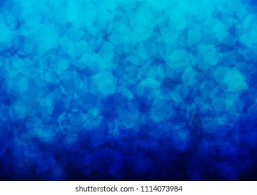 Dark BLUE vector hexagon mosaic template. Shining illustration, which consist of hexagons. Brand new design for your business.