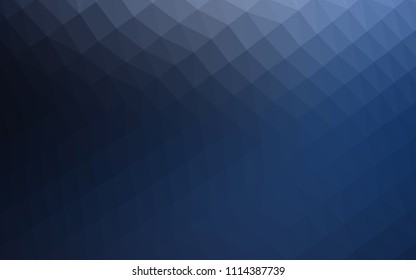 Dark BLUE vector hexagon mosaic cover. A vague abstract illustration with gradient. A completely new design for your business.