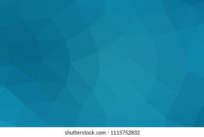 Dark BLUE vector hexagon mosaic triangle mosaic. A completely new color illustration in a vague style. The elegant pattern can be used as part of a brand book.