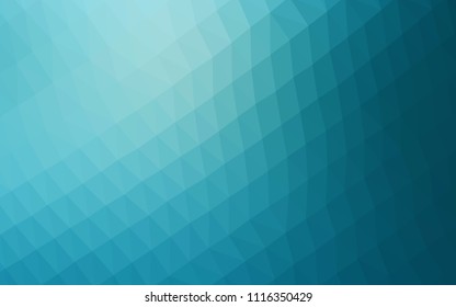 Dark BLUE vector hexagon mosaic template. Brand new colored illustration in blurry style with gradient. A completely new template for your business design.