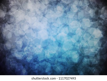 Dark BLUE vector hexagon mosaic pattern. Creative geometric illustration in Origami style with gradient. Brand new design for your business.