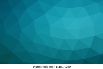 Dark BLUE vector hexagon mosaic triangle mosaic. Colorful illustration in abstract style with gradient. The polygonal design can be used for your web site.