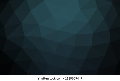 Dark BLUE vector hexagon mosaic triangle mosaic. Glitter abstract illustration with an elegant design. The textured pattern can be used for background.