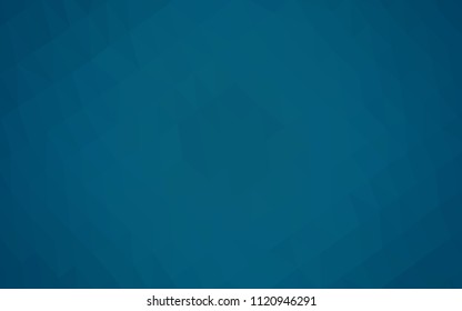 Dark BLUE vector hexagon mosaic template. Modern geometrical abstract illustration with gradient. Brand new design for your business.