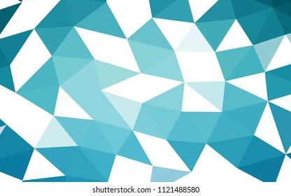 Dark BLUE vector hexagon mosaic triangle mosaic. Creative illustration in halftone style with gradient. A completely new template for your business design.