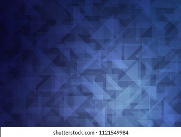 Dark BLUE vector hexagon mosaic texture. Colorful abstract illustration with gradient. The template can be used as a background for cell phones.