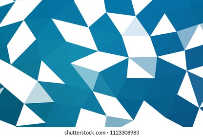 Dark BLUE vector hexagon mosaic triangle mosaic. Creative geometric illustration in Origami style with gradient. A completely new design for your business.
