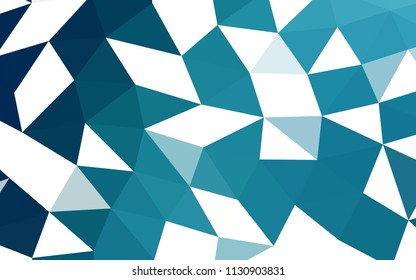Dark BLUE vector hexagon mosaic triangle mosaic. Shining illustration, which consist of triangles. The template can be used as a background for cell phones.