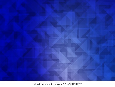 Dark BLUE vector hexagon mosaic texture. Glitter abstract illustration with an elegant design. The completely new template can be used for your brand book.