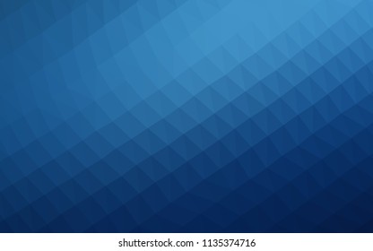 Dark BLUE vector hexagon mosaic texture. A sample with polygonal shapes. A completely new design for your business.