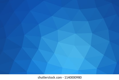 Dark BLUE vector hexagon mosaic triangle mosaic. A vague abstract illustration with gradient. The completely new template can be used for your brand book.