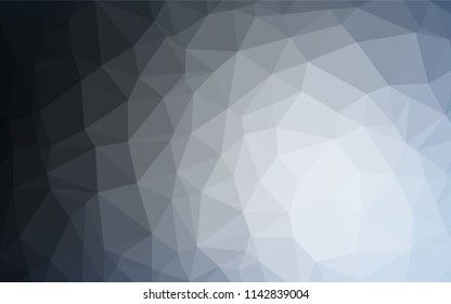 Dark BLUE vector hexagon mosaic texture. Modern geometrical abstract illustration with gradient. The template can be used as a background for cell phones.