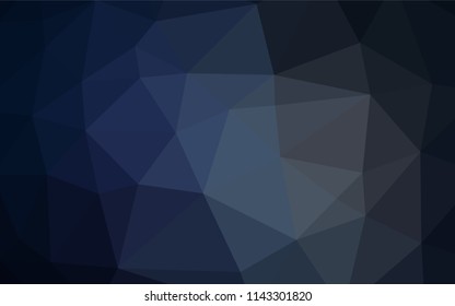 Dark BLUE vector hexagon mosaic texture. A completely new color illustration in a vague style. Triangular pattern for your business design.