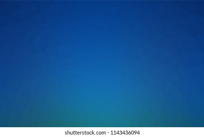 Dark BLUE vector hexagon mosaic template. Brand new colored illustration in blurry style with gradient. Brand new design for your business.
