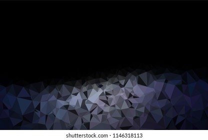 Dark BLUE vector hexagon mosaic template. Creative geometric illustration in Origami style with gradient. The elegant pattern can be used as part of a brand book.