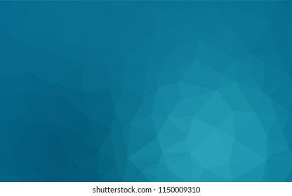 Dark BLUE vector hexagon mosaic texture. Modern geometrical abstract illustration with gradient. Brand new design for your business.