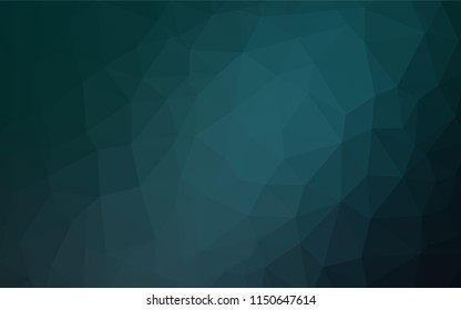 Dark BLUE vector hexagon mosaic template. Glitter abstract illustration with an elegant design. Brand new design for your business.