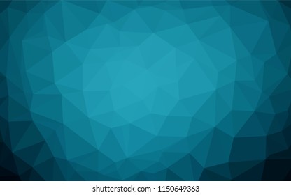 Dark BLUE vector hexagon mosaic template. Brand new colored illustration in blurry style with gradient. A new texture for your design.