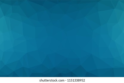 Dark BLUE vector hexagon mosaic template. An elegant bright illustration with gradient. The template can be used as a background for cell phones.