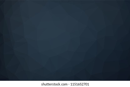 Dark BLUE vector hexagon mosaic texture. Geometric illustration in Origami style with gradient.  A new texture for your design.