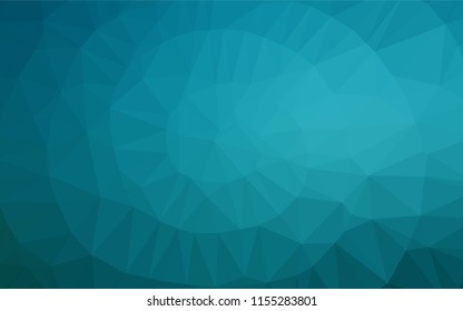 Dark BLUE vector hexagon mosaic template. Creative illustration in halftone style with gradient. A completely new design for your business.