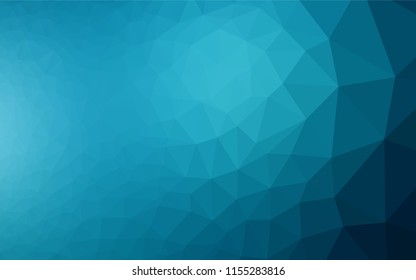 Dark BLUE vector hexagon mosaic template. Shining colored illustration in a Brand new style. A completely new design for your business.