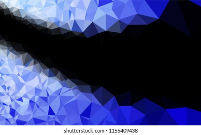 Dark BLUE vector hexagon mosaic texture. Colorful illustration in abstract style with gradient. A completely new template for your business design.