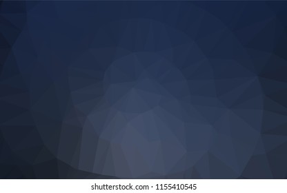 Dark BLUE vector hexagon mosaic cover. An elegant bright illustration with gradient. Brand new style for your business design.