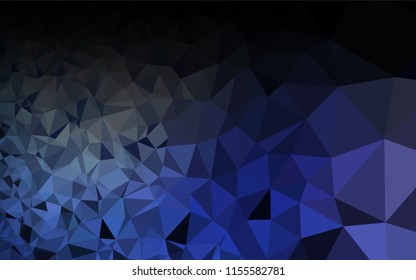Dark BLUE vector hexagon mosaic texture. Modern geometrical abstract illustration with gradient. A completely new template for your business design.