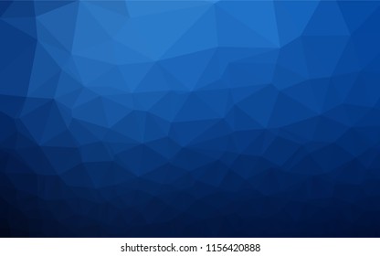 Dark BLUE vector hexagon mosaic texture. Creative illustration in halftone style with gradient. The template can be used as a background for cell phones.