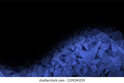 Dark BLUE vector hexagon mosaic texture. Glitter abstract illustration with an elegant design. A completely new design for your business.