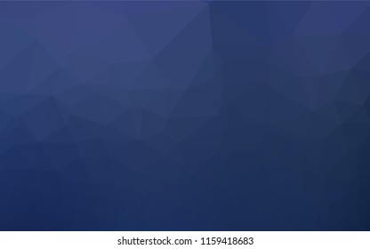 Dark BLUE vector hexagon mosaic template. Creative geometric illustration in Origami style with gradient. Brand new design for your business.