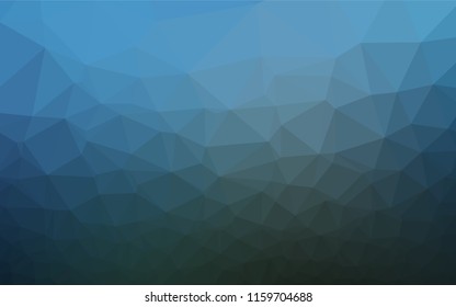 Dark BLUE vector hexagon mosaic cover. Colorful illustration in abstract style with gradient. The textured pattern can be used for background.