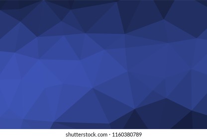 Dark BLUE vector hexagon mosaic template. An elegant bright illustration with gradient. A new texture for your design.