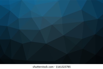 Dark BLUE vector hexagon mosaic texture. A vague abstract illustration with gradient. The polygonal design can be used for your web site.