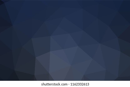 Dark BLUE vector hexagon mosaic cover. Modern geometrical abstract illustration with gradient. A completely new template for your business design.