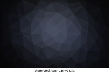 Dark BLUE vector hexagon mosaic template. Shining illustration, which consist of triangles. A completely new template for your business design.