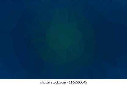 Dark BLUE vector hexagon mosaic cover. An elegant bright illustration with gradient. A completely new template for your business design.