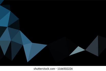 Dark BLUE vector hexagon mosaic texture. A completely new color illustration in a vague style. Triangular pattern for your business design.