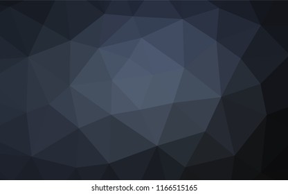 Dark BLUE vector hexagon mosaic texture. Creative illustration in halftone style with gradient. Brand new style for your business design.