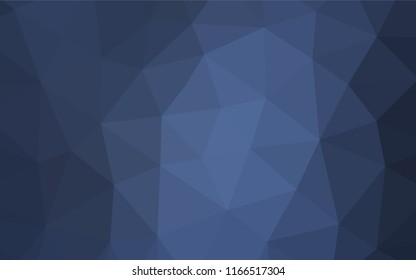 Dark BLUE vector hexagon mosaic cover. Brand new colored illustration in blurry style with gradient. The template can be used as a background for cell phones.
