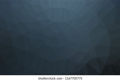 Dark BLUE vector hexagon mosaic cover. Geometric illustration in Origami style with gradient.  A completely new template for your business design.