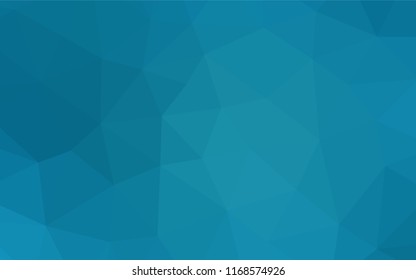 Dark BLUE vector hexagon mosaic cover. Creative geometric illustration in Origami style with gradient. A completely new template for your business design.