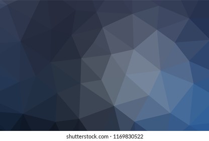 Dark BLUE vector hexagon mosaic cover. Colorful abstract illustration with gradient. The elegant pattern can be used as part of a brand book.