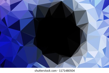 Dark BLUE vector hexagon mosaic template. A completely new color illustration in a vague style. A completely new design for your business.