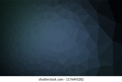 Dark BLUE vector hexagon mosaic template. Colorful abstract illustration with gradient. A completely new design for your business.