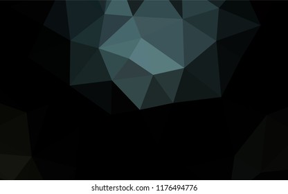 Dark BLUE vector hexagon mosaic texture. Creative geometric illustration in Origami style with gradient. The polygonal design can be used for your web site.