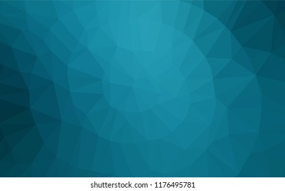 Dark BLUE vector hexagon mosaic cover. A sample with polygonal shapes. Brand new design for your business.